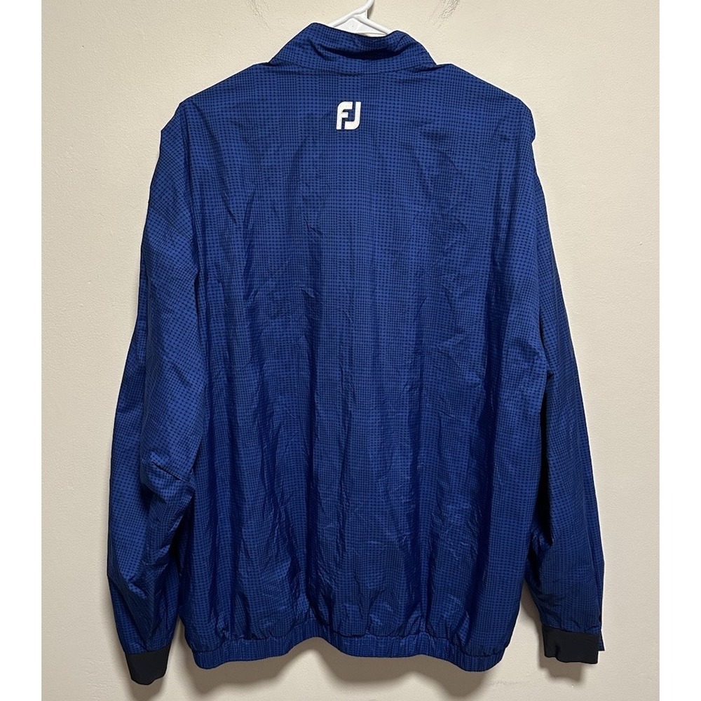 DryJoys By FootJoy Mens Windbreaker Jacket Size Large Long Sleeve Blue - Picture 7 of 8